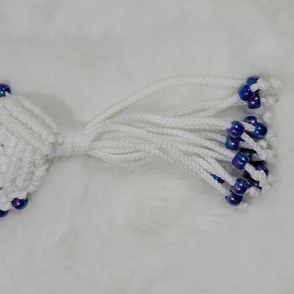 Macrame Owl KeyChain Purple - Picture 3 of 4